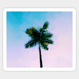 One green palm tree Sticker